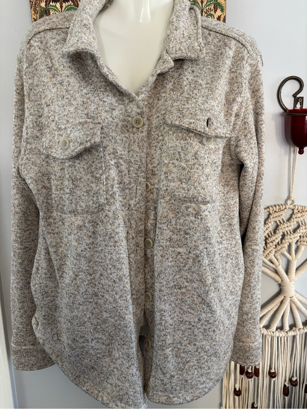 Thread & Supply Oversize Cotton Blend Shirt Jacket